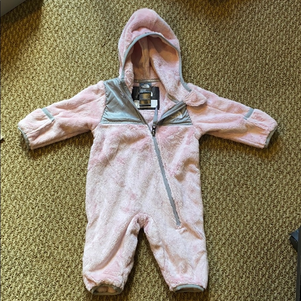 Pink The North Fave fleece Snowsuit